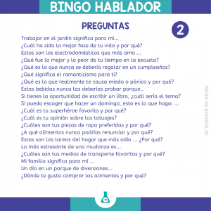 Variantes de Bingo en Castellano