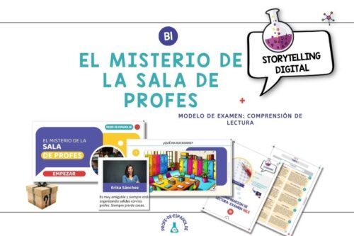 El misterio de la sala de profes: storytelling digital, exámenes Dele